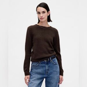 Gap Cashsoft Crewneck Pullover Sweater NWT XXS Cozy Espresso Cabincore Winter